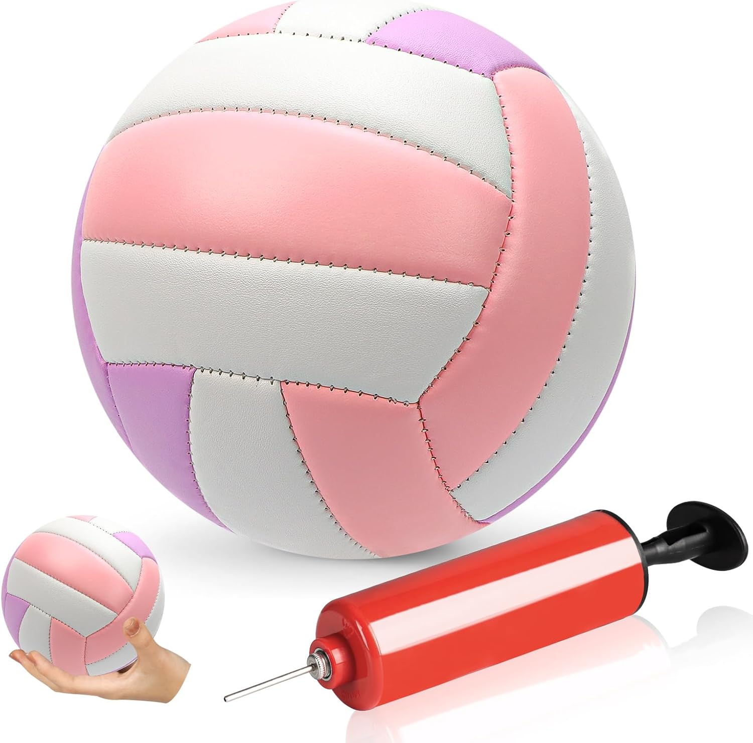 Size 2 Mini Volleyball 5.3 inch Small Beach Volleyball Soft Outdoor Indoor Volleyball Autograph Ball with Air Pump Volleyball Team Gifts for Kids Youth Team Collectors Sports Party(VERY SMALL)